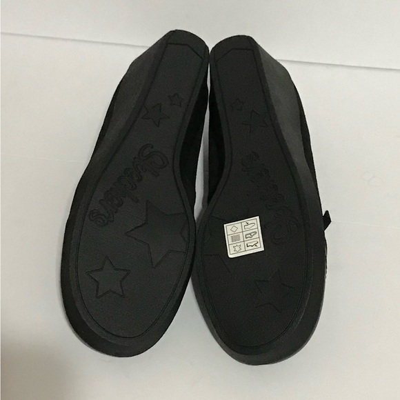 NWOT Skeckers Mary Jane Size 9.5 Black Wedge Shoes with Buckle Detail - Picture 7 of 7